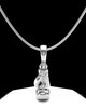 Sterling Silver Boxing Glove Permanently Sealed Waterproof Cremation Pendant