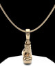 Solid 14k Gold Boxing Glove Permanently Sealed Waterproof Cremation Pendant