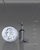 Black Plated Cowboy Boot Permanently Sealed Waterproof Cremation Pendant