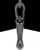 Black Plated Cowboy Boot Permanently Sealed Waterproof Cremation Pendant