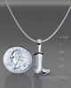 Solid 14k White Gold Cowboy Boot Permanently Sealed Waterproof Cremation Pendant