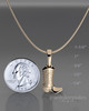 Solid 14k Gold Cowboy Boot Permanently Sealed Waterproof Cremation Pendant