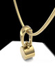 Gold Plated Small Round  Permanently Sealed Waterproof Cremation Pendant