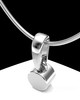 Solid 14k White Gold Small Round  Permanently Sealed Waterproof Cremation Pendant
