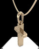 Solid 14k Gold Textured Cross Permanently Sealed Waterproof Cremation Pendant