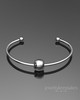 Sterling Silver Sliding Cape Permanently Sealed Waterproof Cremation Bracelet