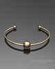Solid 14k Gold Sliding Cape Permanently Sealed Waterproof Cremation Bracelet