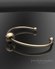 Solid 14k Gold Sliding Cape Permanently Sealed Waterproof Cremation Bracelet