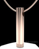 Rose Gold Plated Long Cylinder Permanently Sealed Waterproof Cremation Pendant