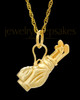 Memorial Urn Pendant Gold Plated Golf Clubs