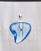 Blue Shapely Heart Glass Reflection Pendant