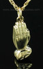 Cremation Charm Gold Plated Praying Hands