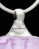 Cremation Pendant Violet Teardrop Glass Locket