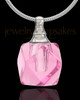 Urn Necklace Pink Cubes Glass Locket