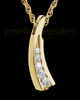 Remembrance Jewelry Cubic Zirconia Filled Gold Plated Leaf
