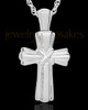 Cremation Ash Jewelry Antique Sterling Silver Plated Wrapped Cross