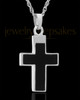 Cremation Necklace Cross with Onyx-Sterling Silver