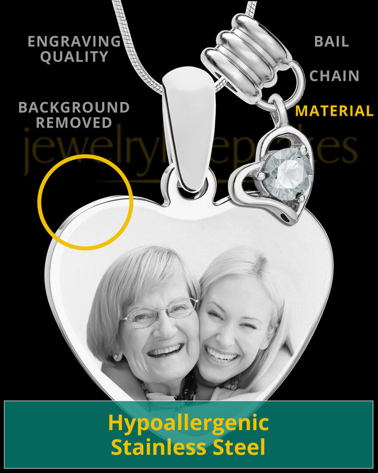 silver photo engraved april heart and birthstone jewelry urns