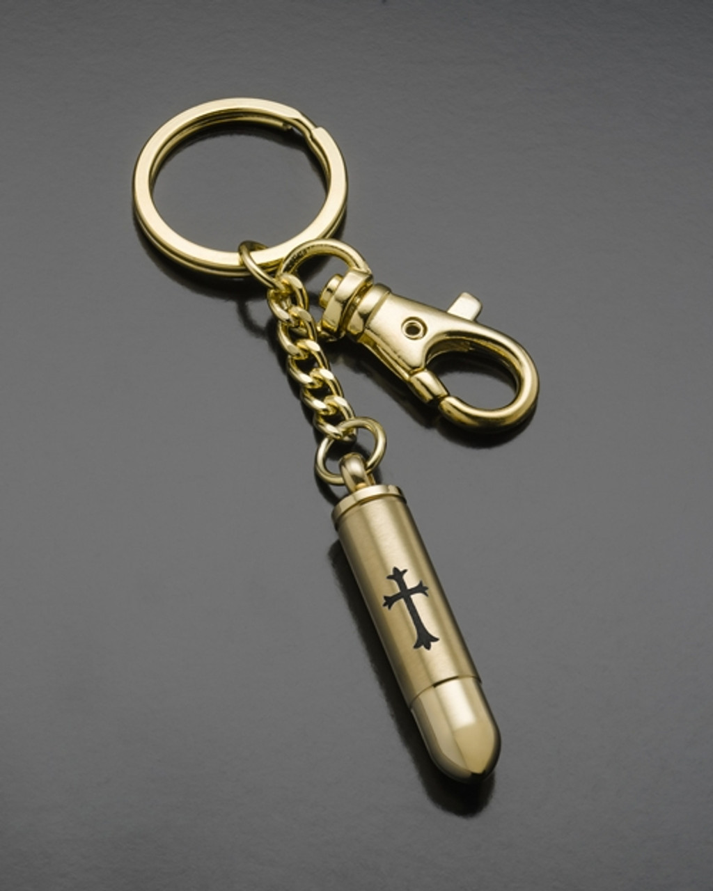 Finely crafted gold plated stainless steel cylinder cross