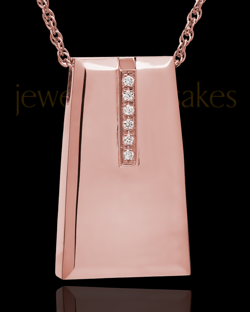 14K Rose Gold Shimmer Rectangle 