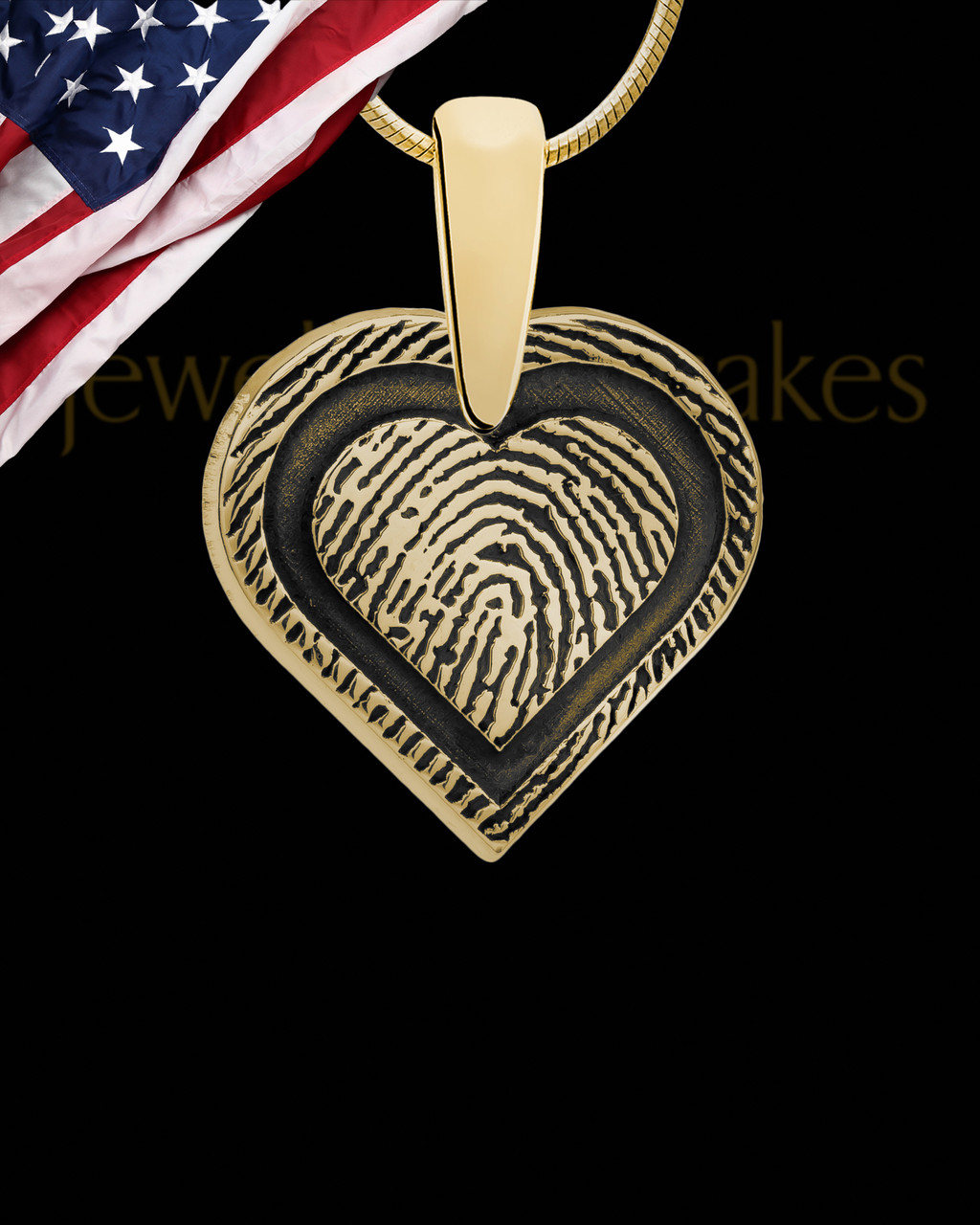 Solid 14k Gold Two-print Heart Thumbprint Pendant, 14k Yellow Gold  Fingerprint Two Print Jewelry