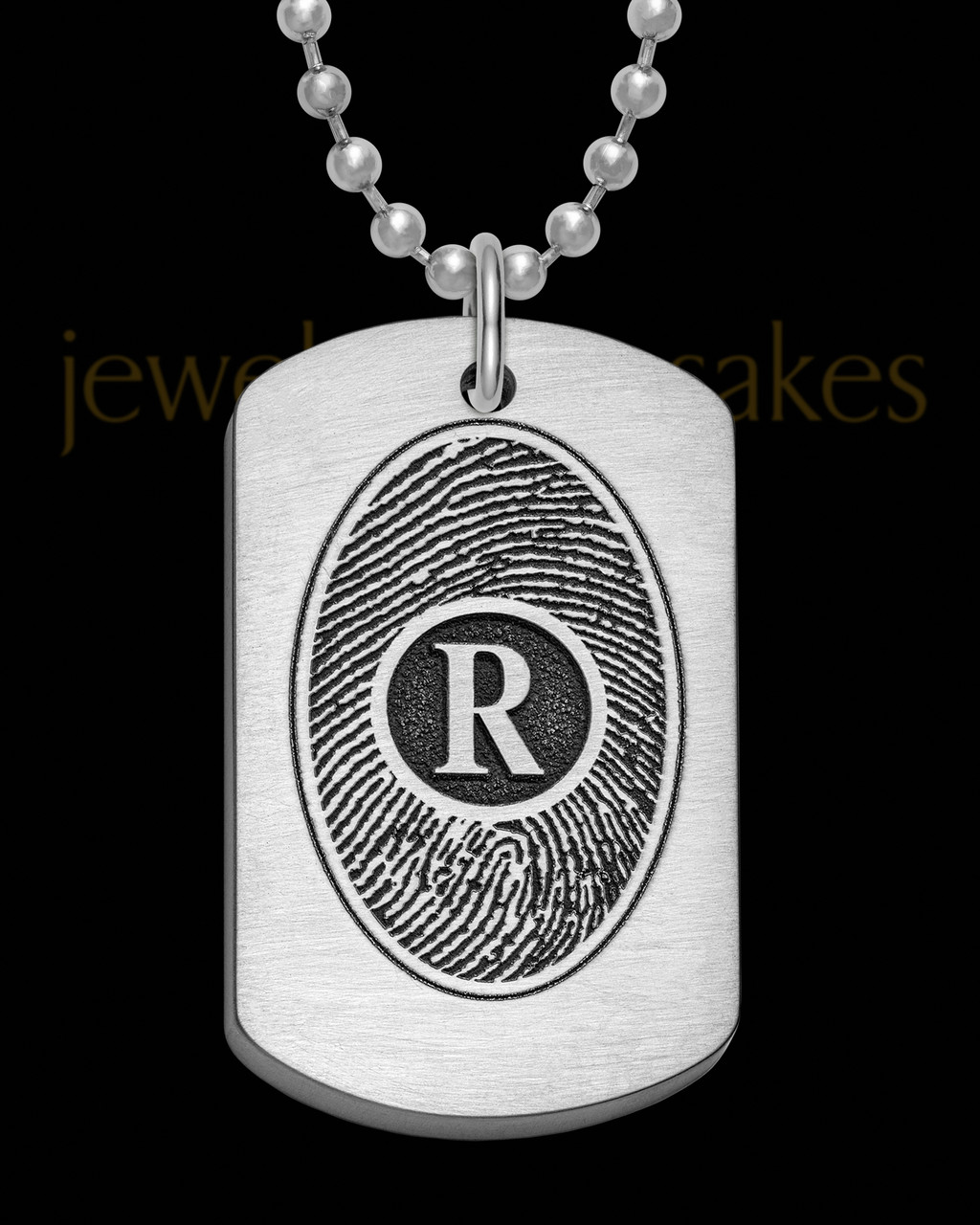 thumbprint dog tag