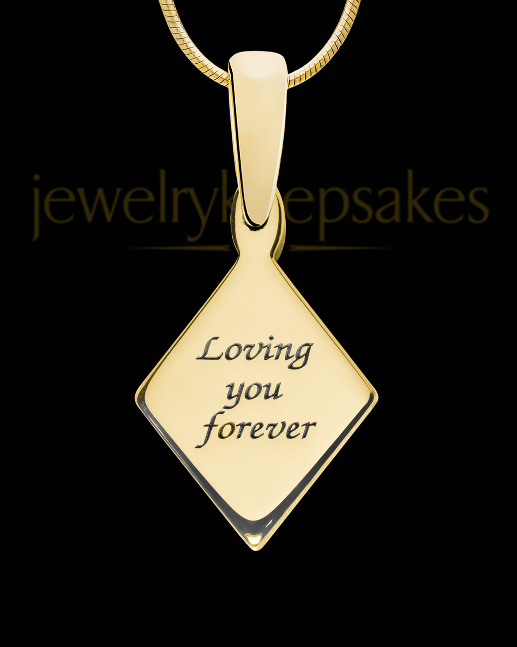 Avon Gold Tone Chain Link Necklace Engraved Pendant Merry