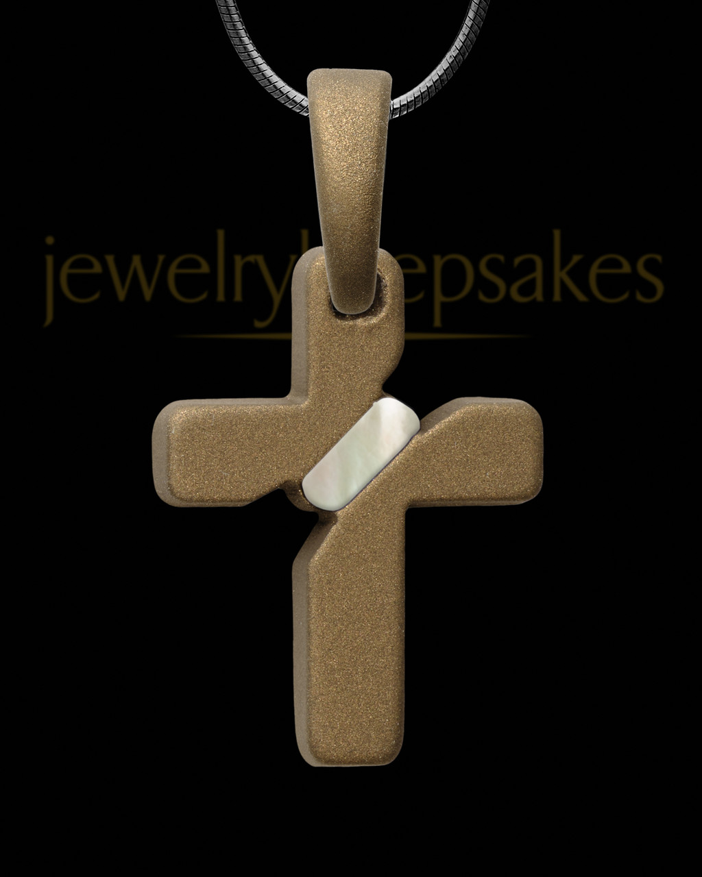 Calabria Cross Bronze Finish Ash Jewelry, Cross Ash Pendants