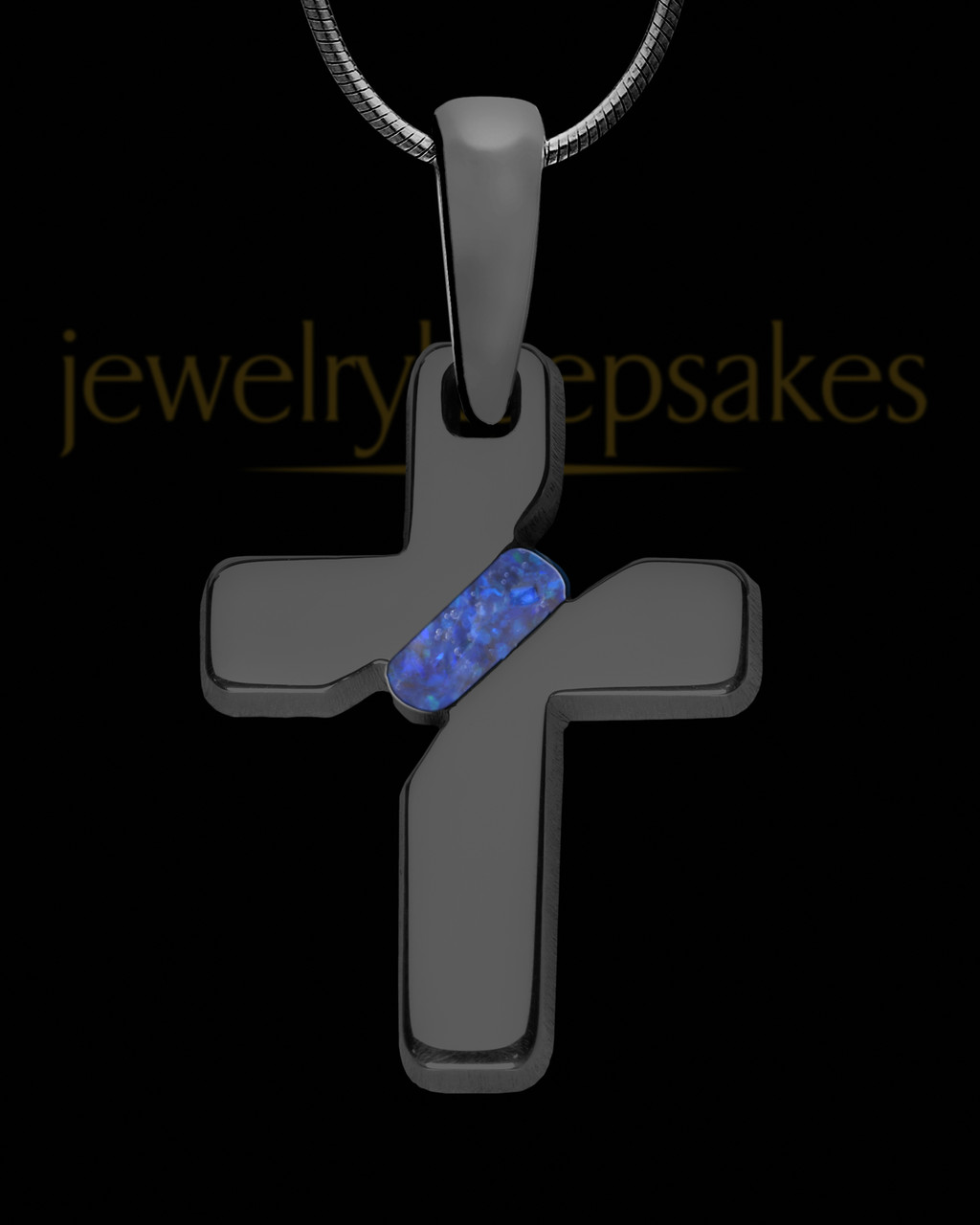 Harmon Cross Black Finish Ash Jewelry, Cross Ash Pendants, Cross