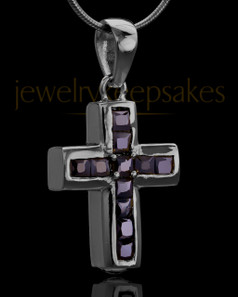 Black Plated Refined Cross Keepsake Jewelry