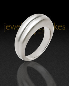 Ladies 14k White Gold Princess Ash Ring