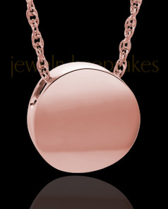 14K Rose Gold Spherical Cremation Jewelry