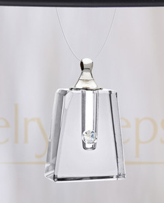 Clear Reverence Glass Reflection Pendant