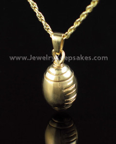 Memorial Urn Jewelry Gold Vermeil Football