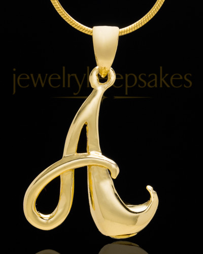 Gold Plated "A" Keepsake Jewelry