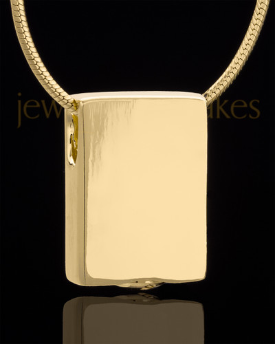 Gold Plated Natural Rectangle Keepsake Jewelry