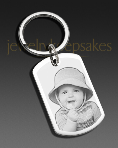 Custom Photo Engraved Keychain Stainless Steel With Engraving