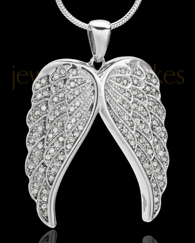 Sterling Silver Wings of Grace Cremation Pendant