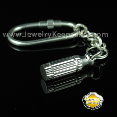 Keepsake Jewelry Silver Plated Grand Cylinder Keychain - Eternity Collection