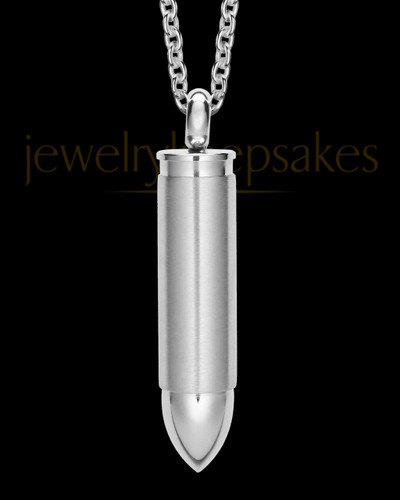 Men's Silver Bulleted Cremation Pendant