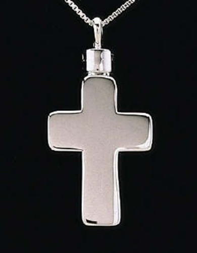 Cremains Pendant Sterling Silver Large Cross