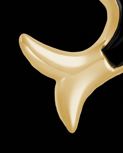 Jewelry Urn Gold Plated Black Dolphin Keepsake