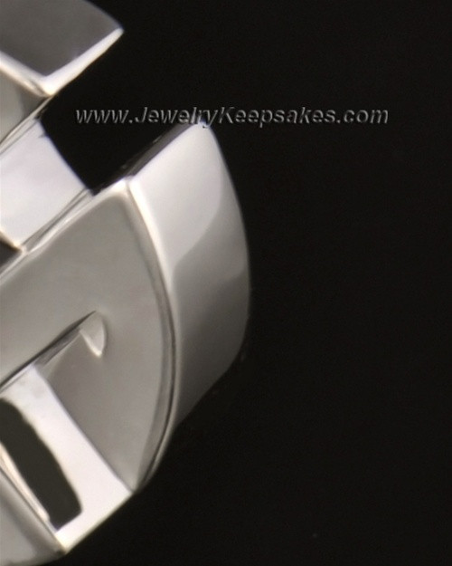 Cremation Pendant 14k White Gold Celtic Round Keepsake