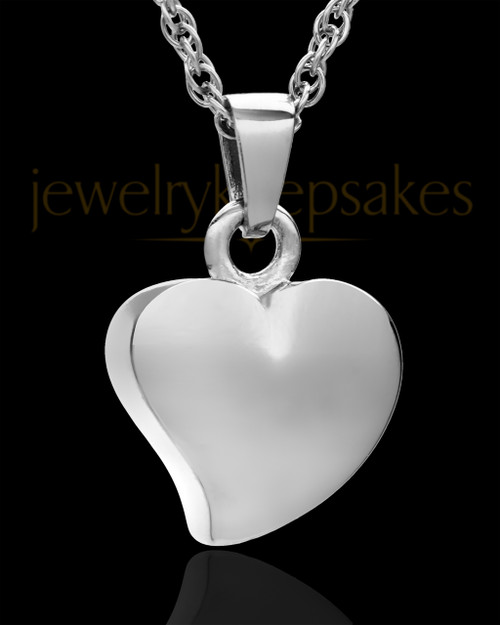 Jewelry Urn Sterling Silver Mighty Heart Keepsake