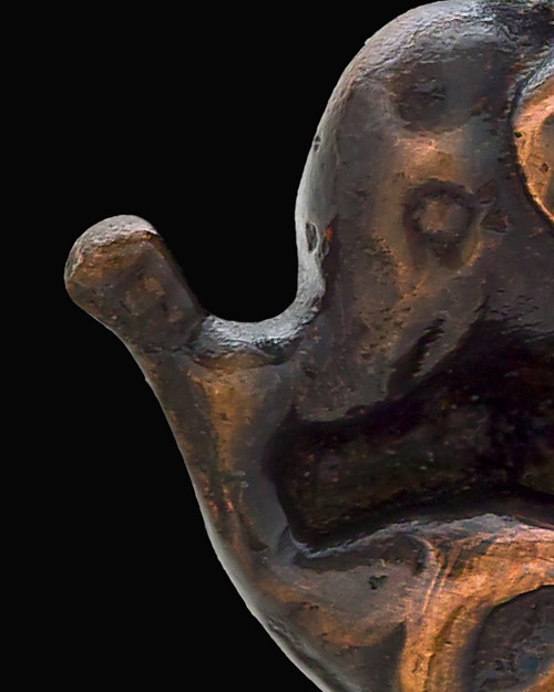 Memorial Locket Copper Two Elephants Keepsake