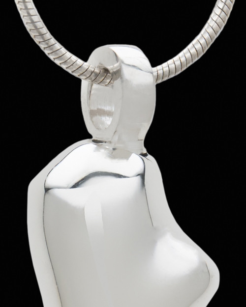 Pet Memorial Pendant Silver Plated Bone Keepsake