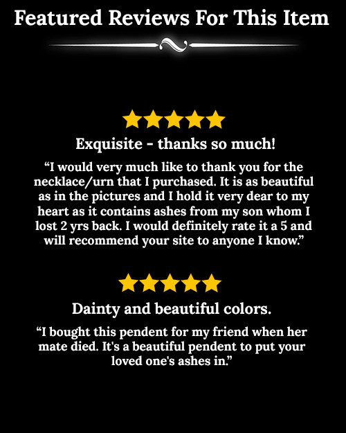 Silver Plated Hanging Hearts Cremation Urn Pendant