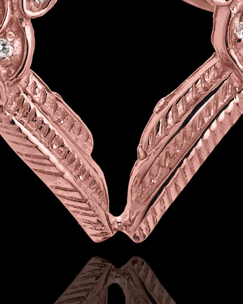 Rose Gold Plated Winged Memories Heart Keepsake Jewelry