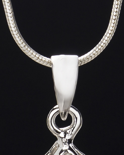 Sterling Silver Devout Cross Cremation Urn Pendant