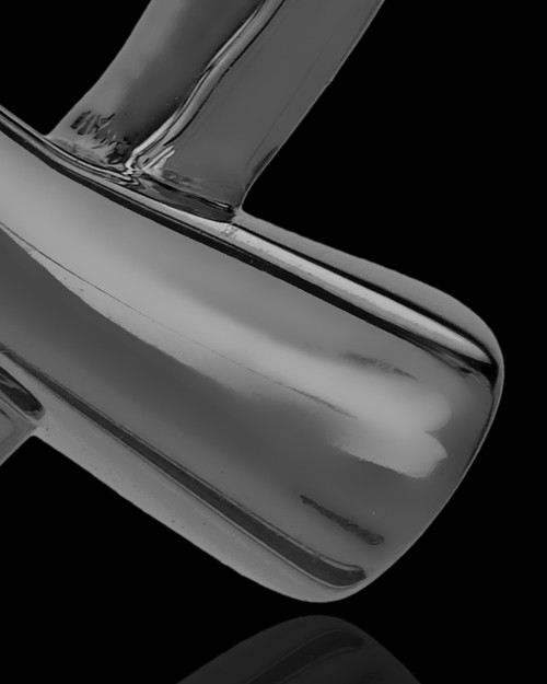 Black Plated Ribboned Heart Cremation Urn Pendant